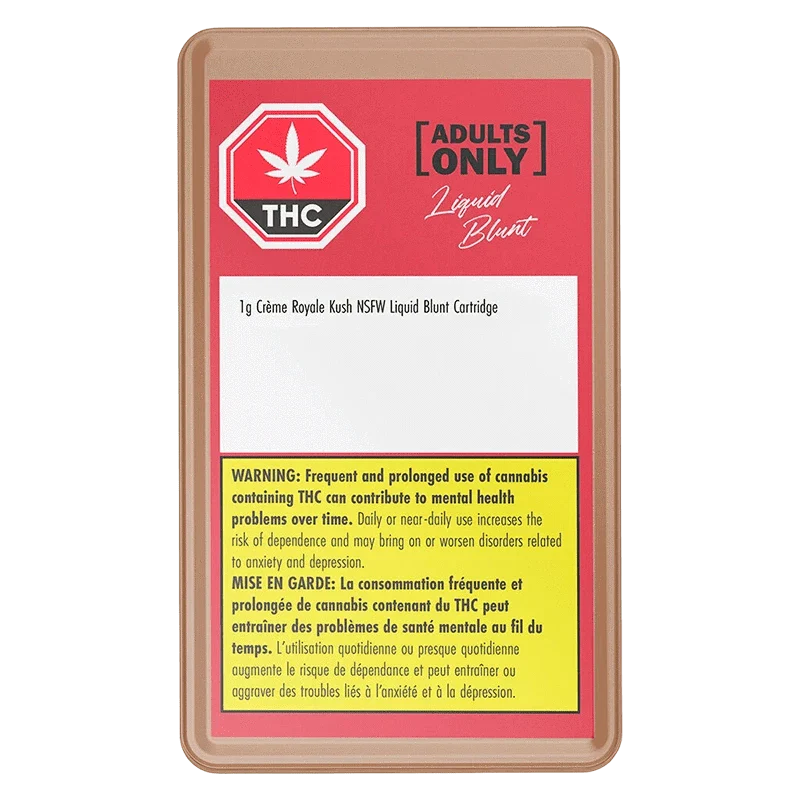 Creme Royale Kush NSFW Blunt Liquid Diamond Vape Cartridge - Image 3