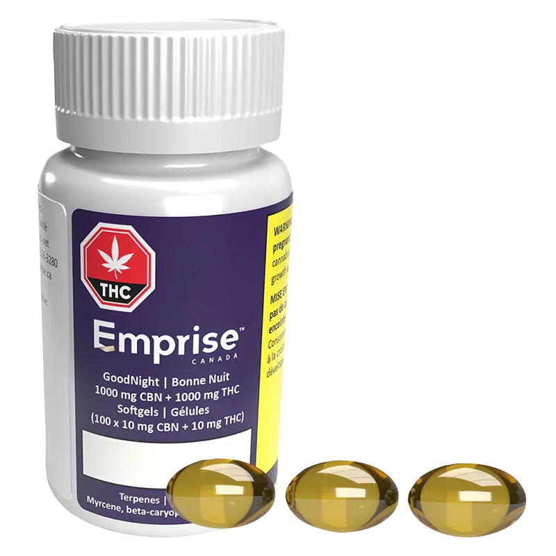 GoodNight - 1000 CBN + 1000 THC Softgels