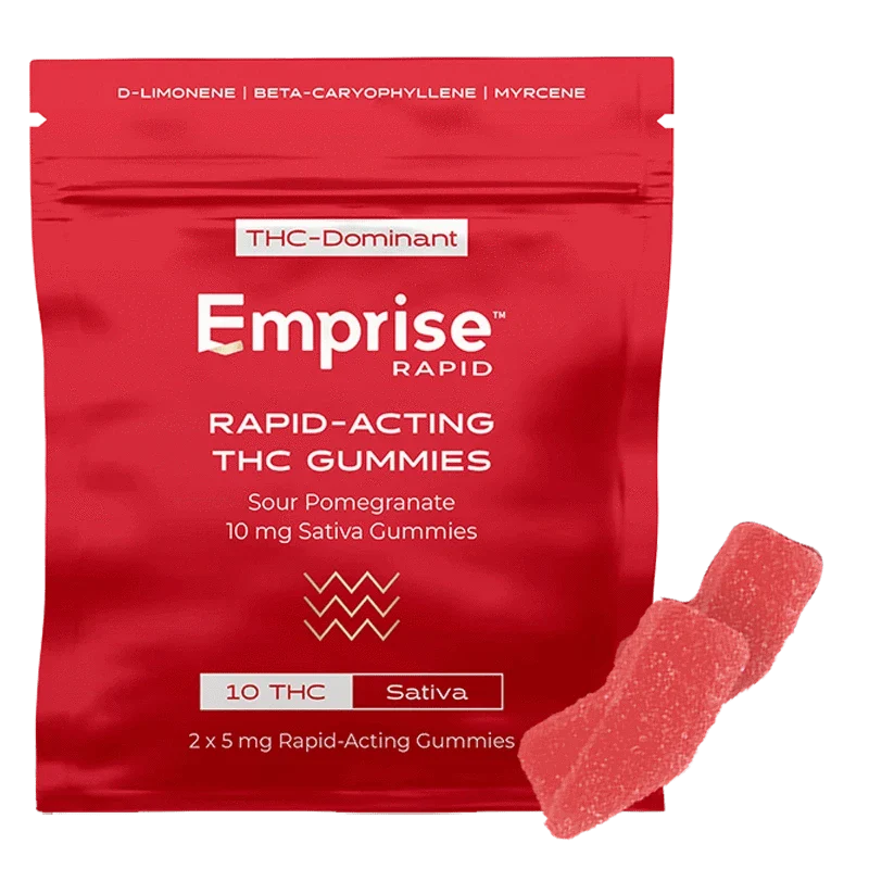 Sour Pomegranate 10 mg THC Gummies