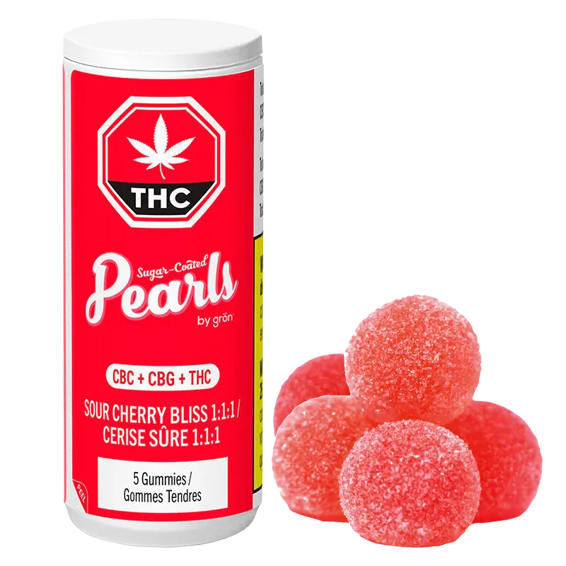 Sour Cherry Bliss 1:1:1 CBC/CBG/THC Gummies