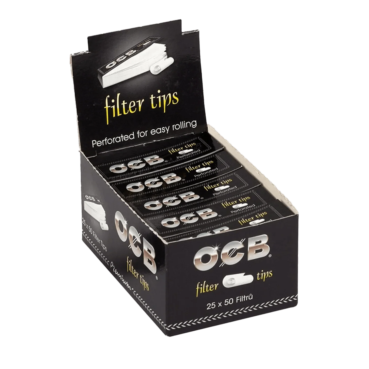 OCB Premium Black Filter Tip Booklets - Image 2