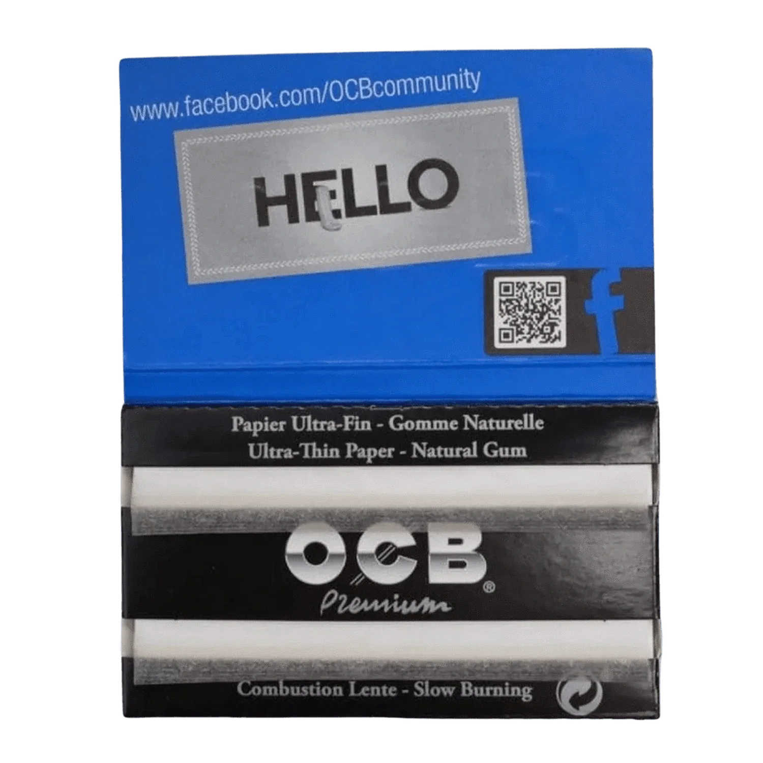 OCB Premium Black Rolling Papers - Single Wide Double Window - Image 2