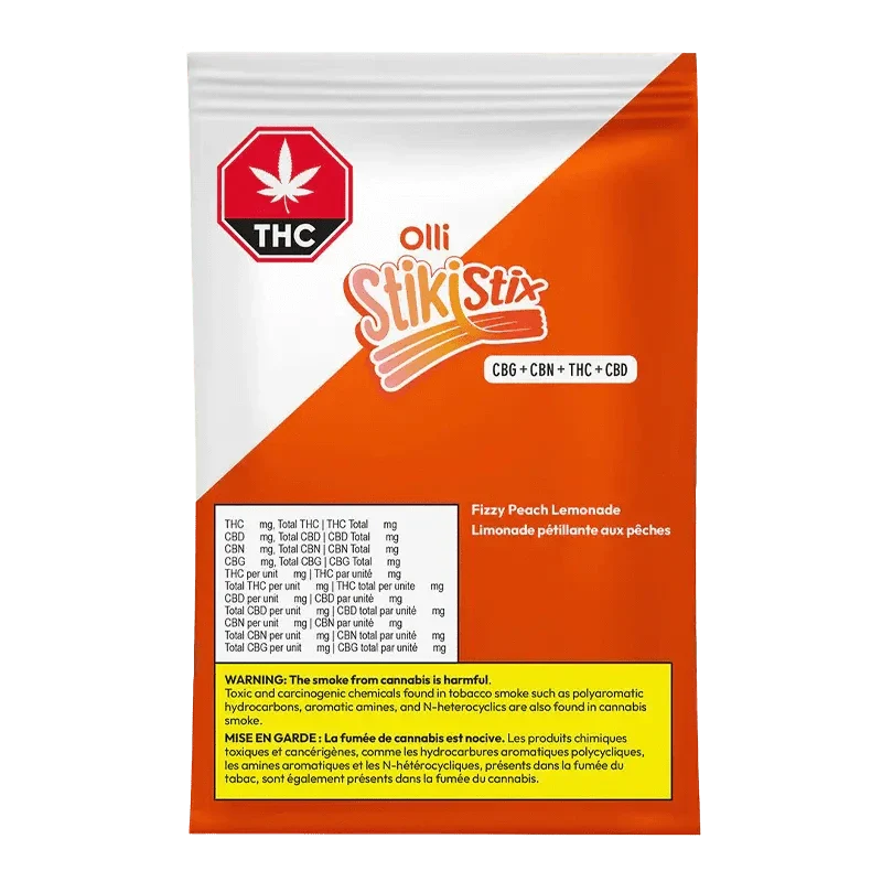 1:1:1:1 Fizzy Peach Lemonade CBG/CBN/THC/CBD Gummies - Image 3