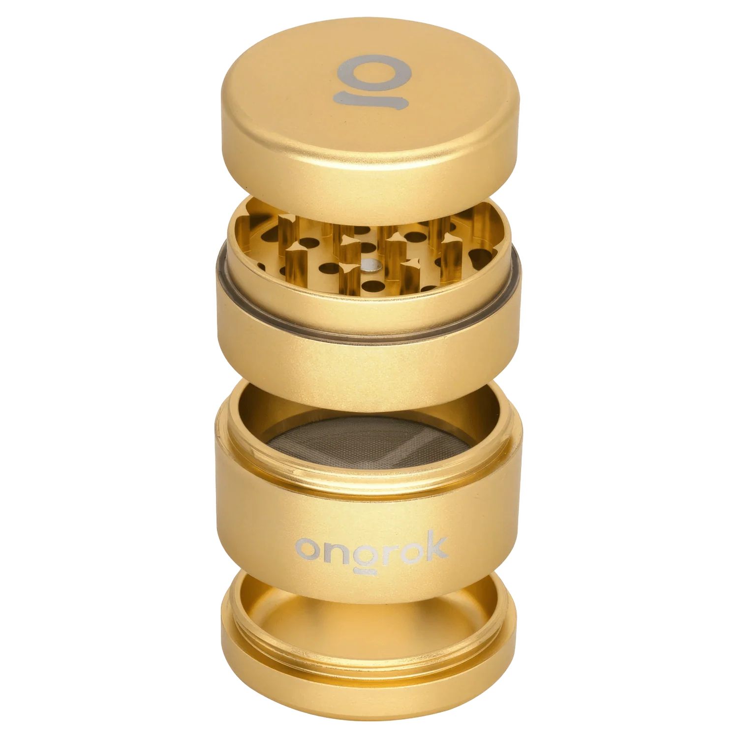 Ongrok Mini 4 Piece EZ Grinder - Gold - 55mm - Image 4