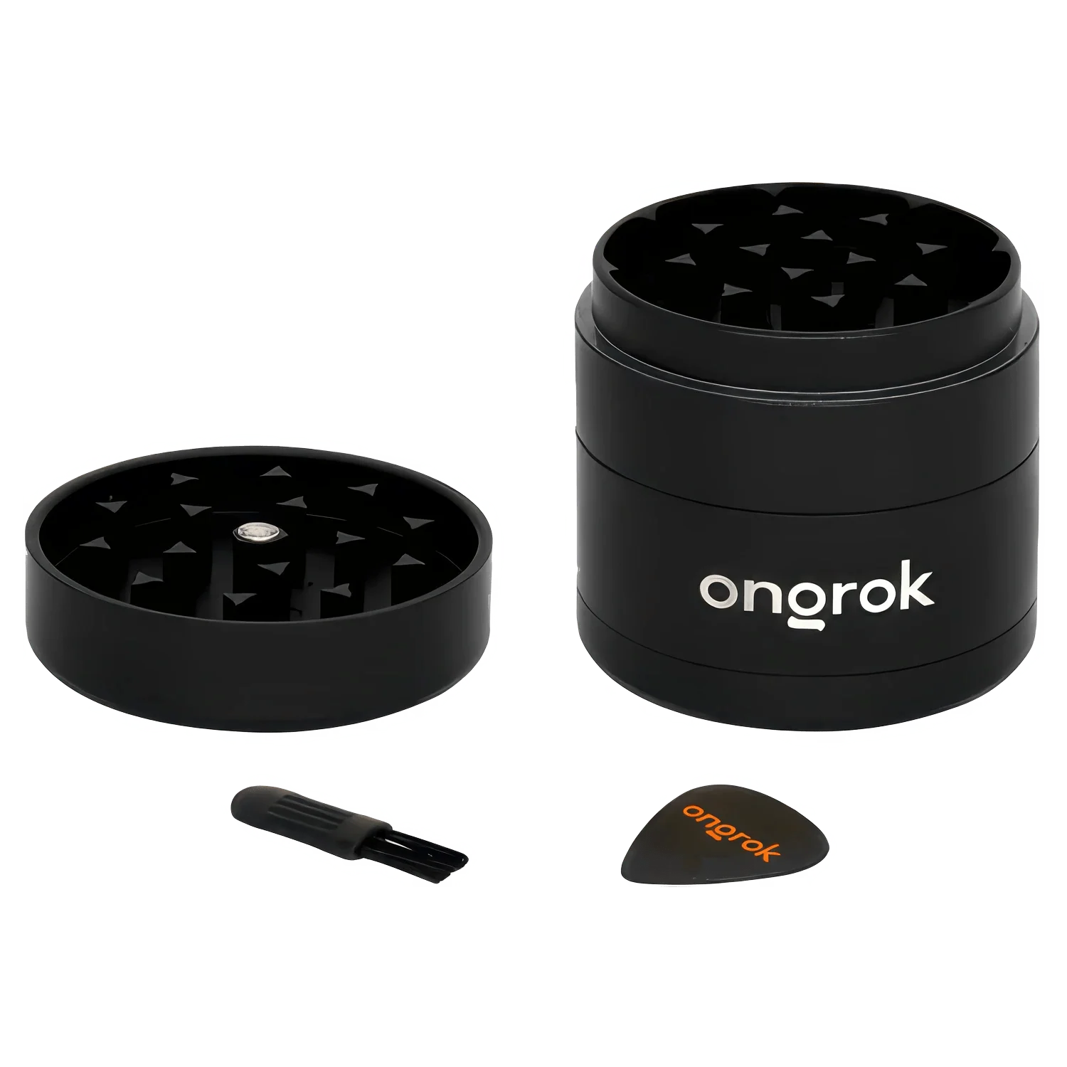 Ongrok Mini 4 Piece EZ Grinder - Black - 55mm - Image 3