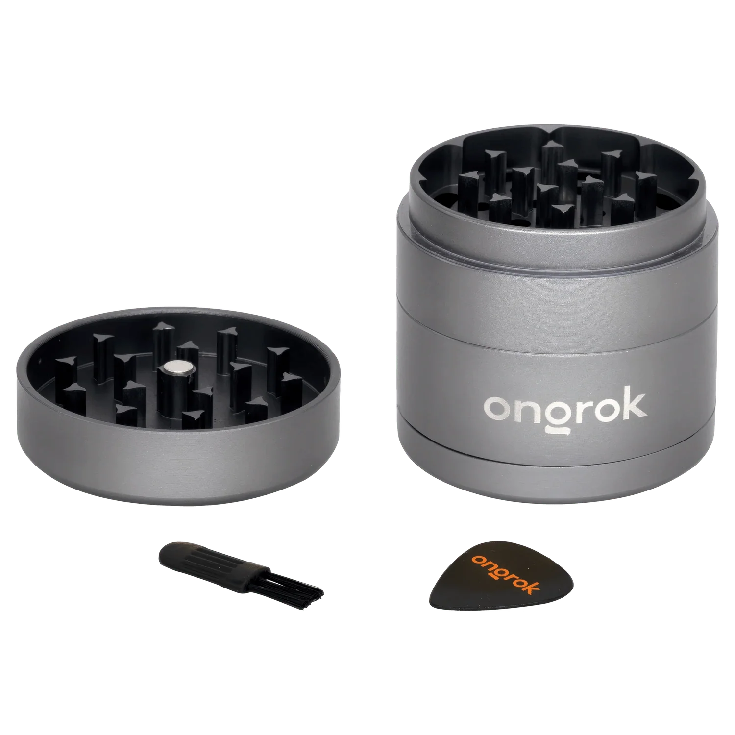 Ongrok Mini 4 Piece EZ Grinder - Gun Metal - 55mm - Image 3