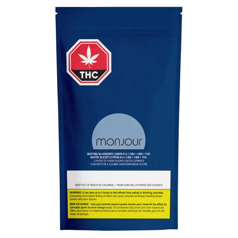 Bedtime Blueberry Lemon 8:3:1 CBD:CBN:THC Gummies - Image 3