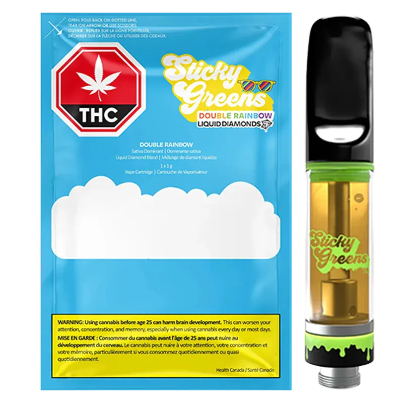 Double Rainbow Liquid Diamond Vape Cartridge