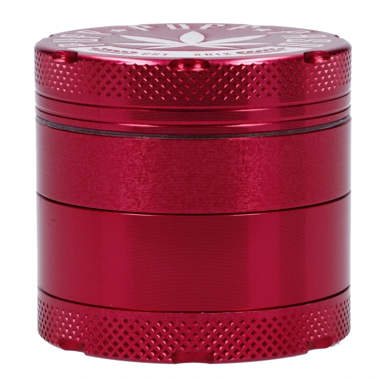 Puff Puff Pass Aluminum 4pc Grinder - Red - 40mm - Image 2