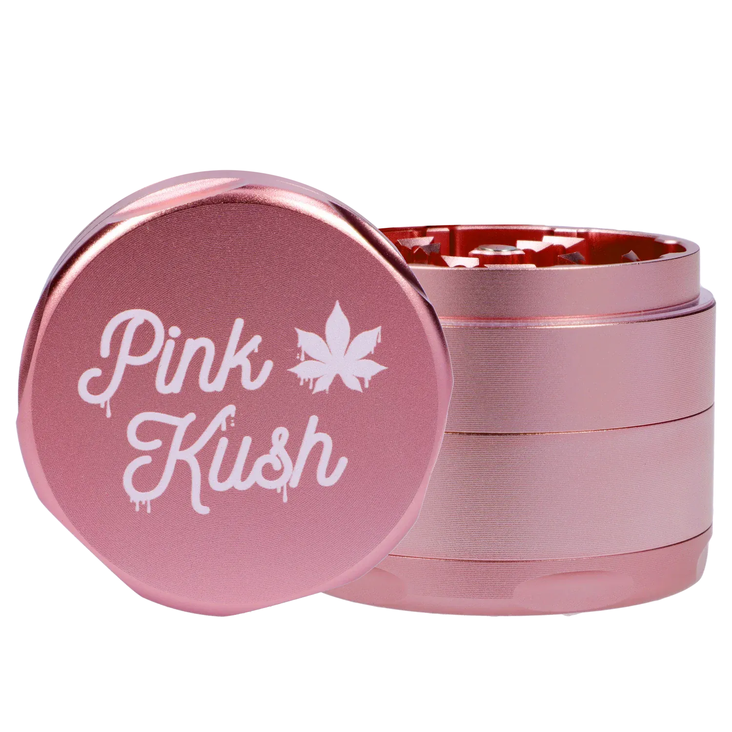 Puff Puff Pass Strains Pink Kush Grinder-Light Pink - Image 3