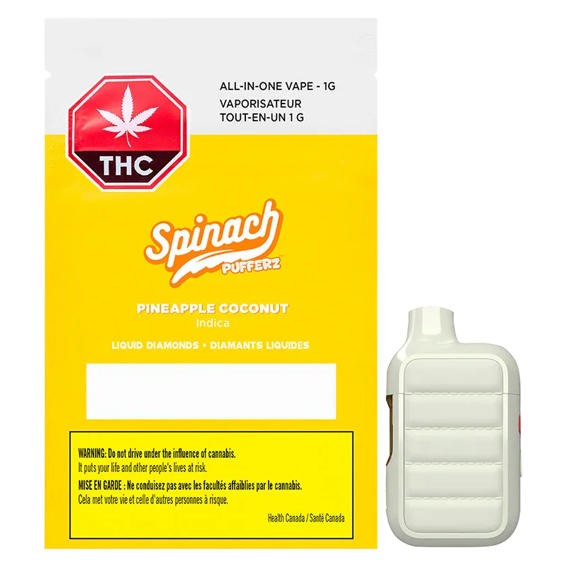 Pufferz Pineapple Coconut Liquid Diamonds Disposable Vape