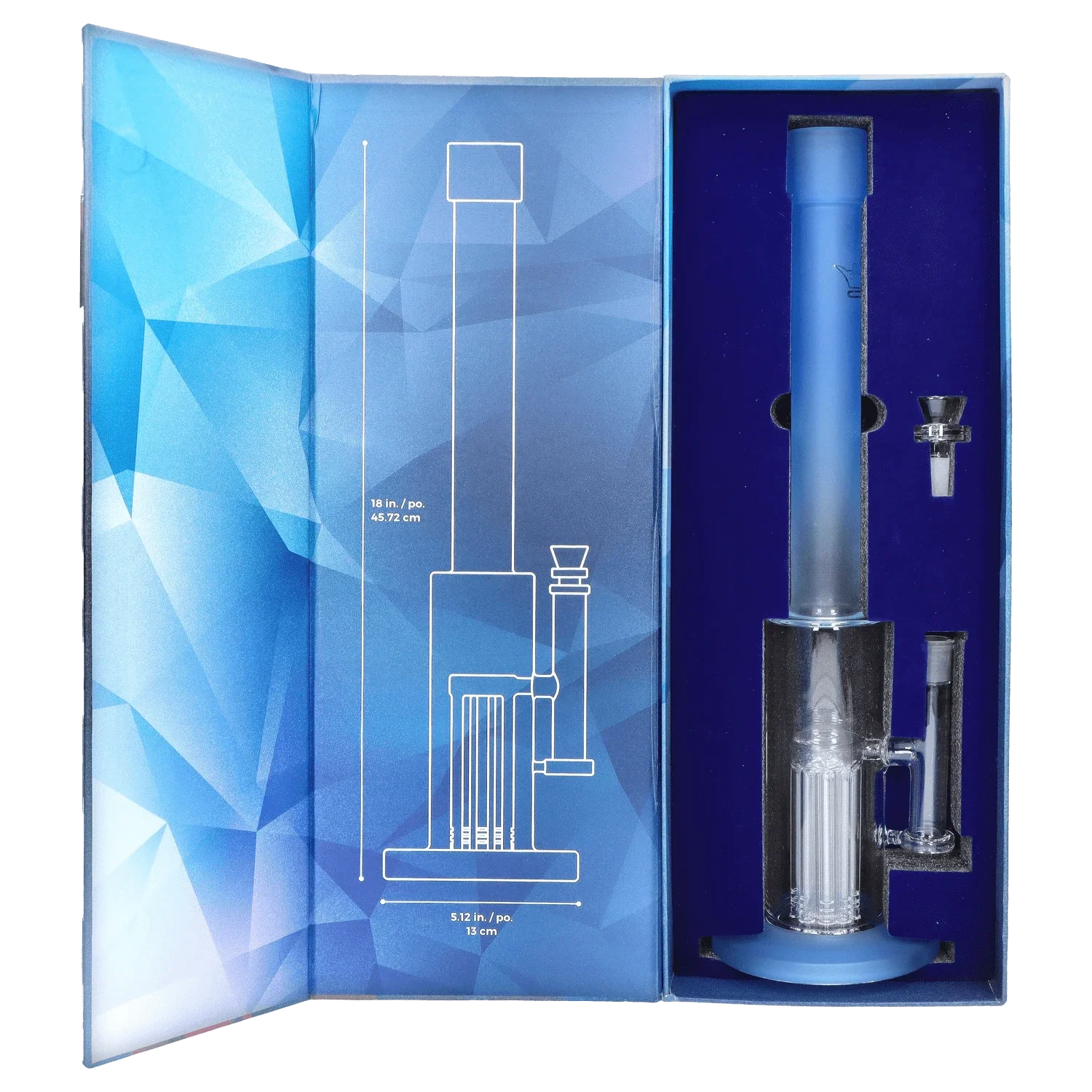 Queen of Bud Blue Topaz Special Edition Waterpipe - 18 in. - Image 7