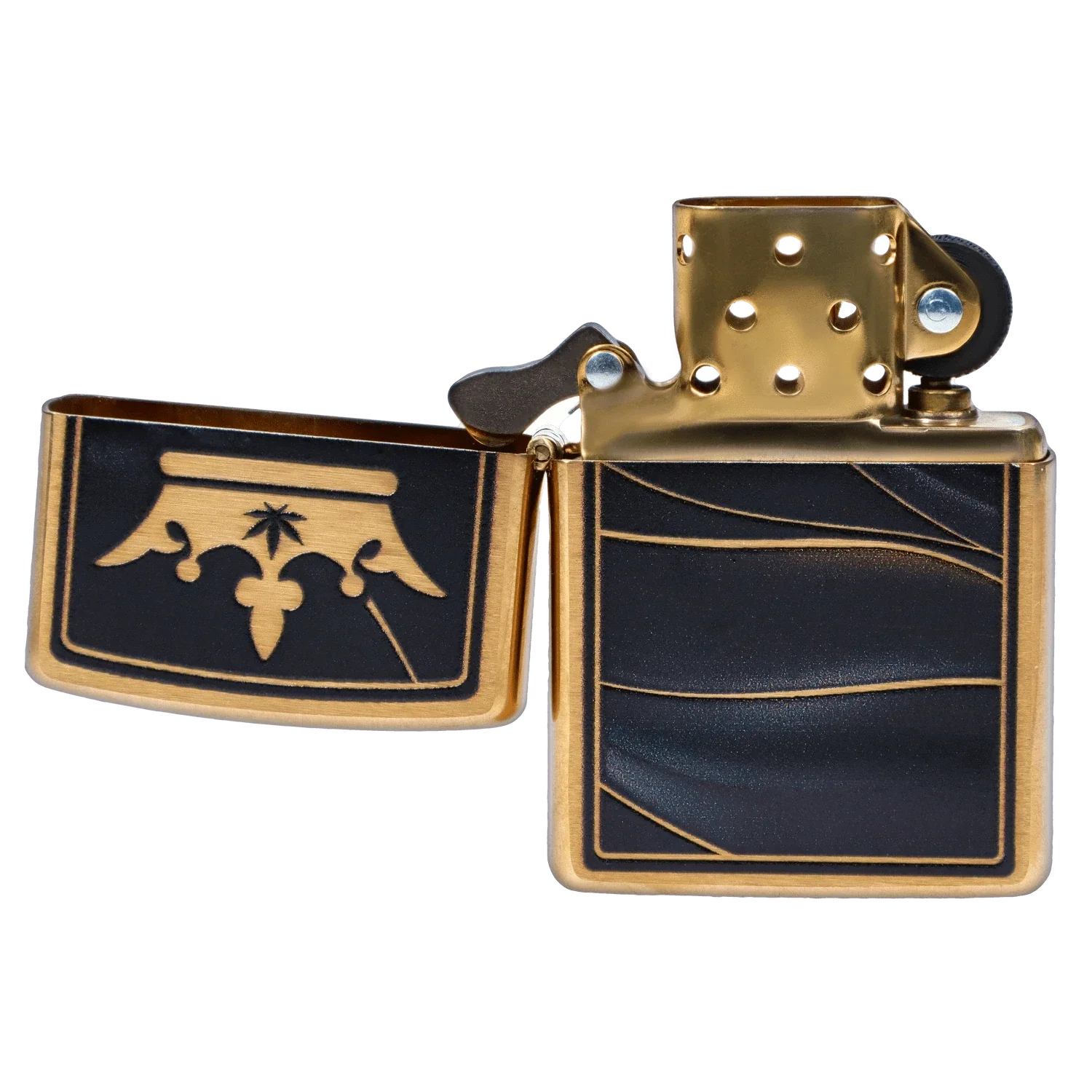 Queen of Bud Zippo Black Obsidian Ripple - Image 3
