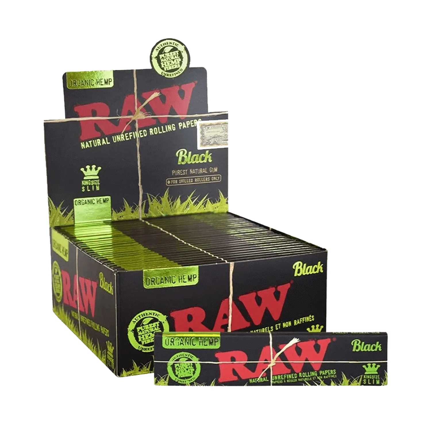 Raw Organic Hemp Rolling Papers - King Size Slim - Image 2