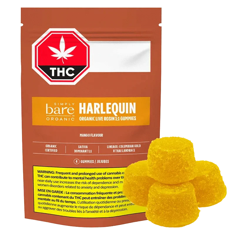 Harlequin Organic 1:1 Live Rosin Gummies