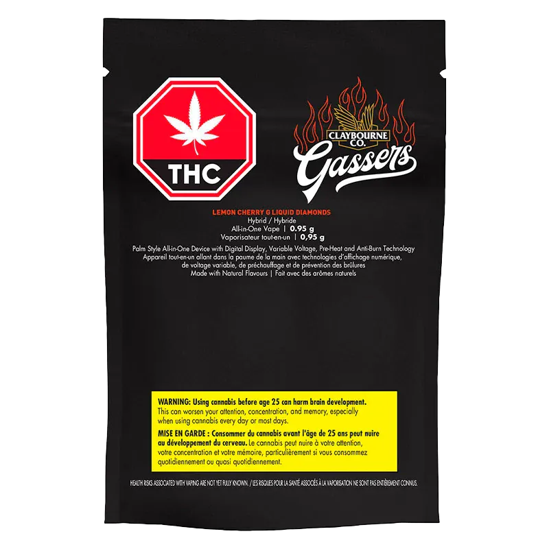 Gassers Lemon Cherry G Liquid Diamonds Disposable Vape - Image 3