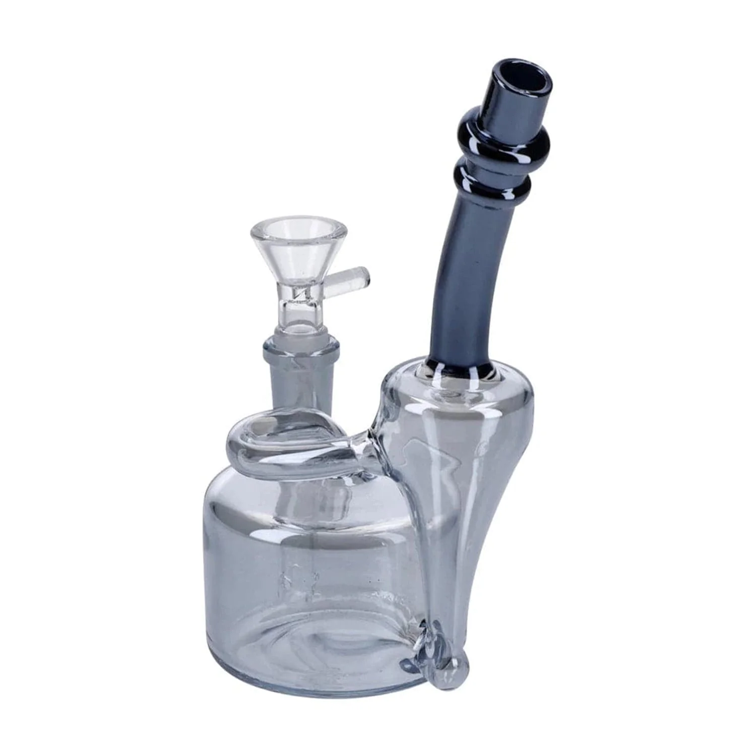 Electronic Painting Bubbler w/Bowl & Quartz-Smoke-6" - Image 2