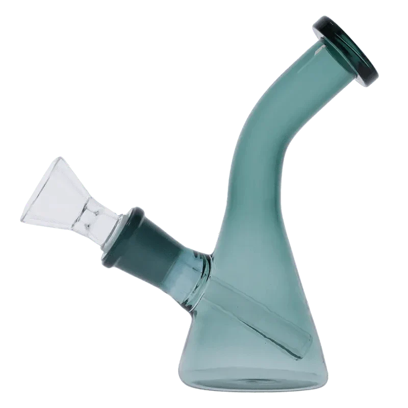 Everyday Essentials Bent Neck Beaker Bong - Teal - 5in. - Image 6