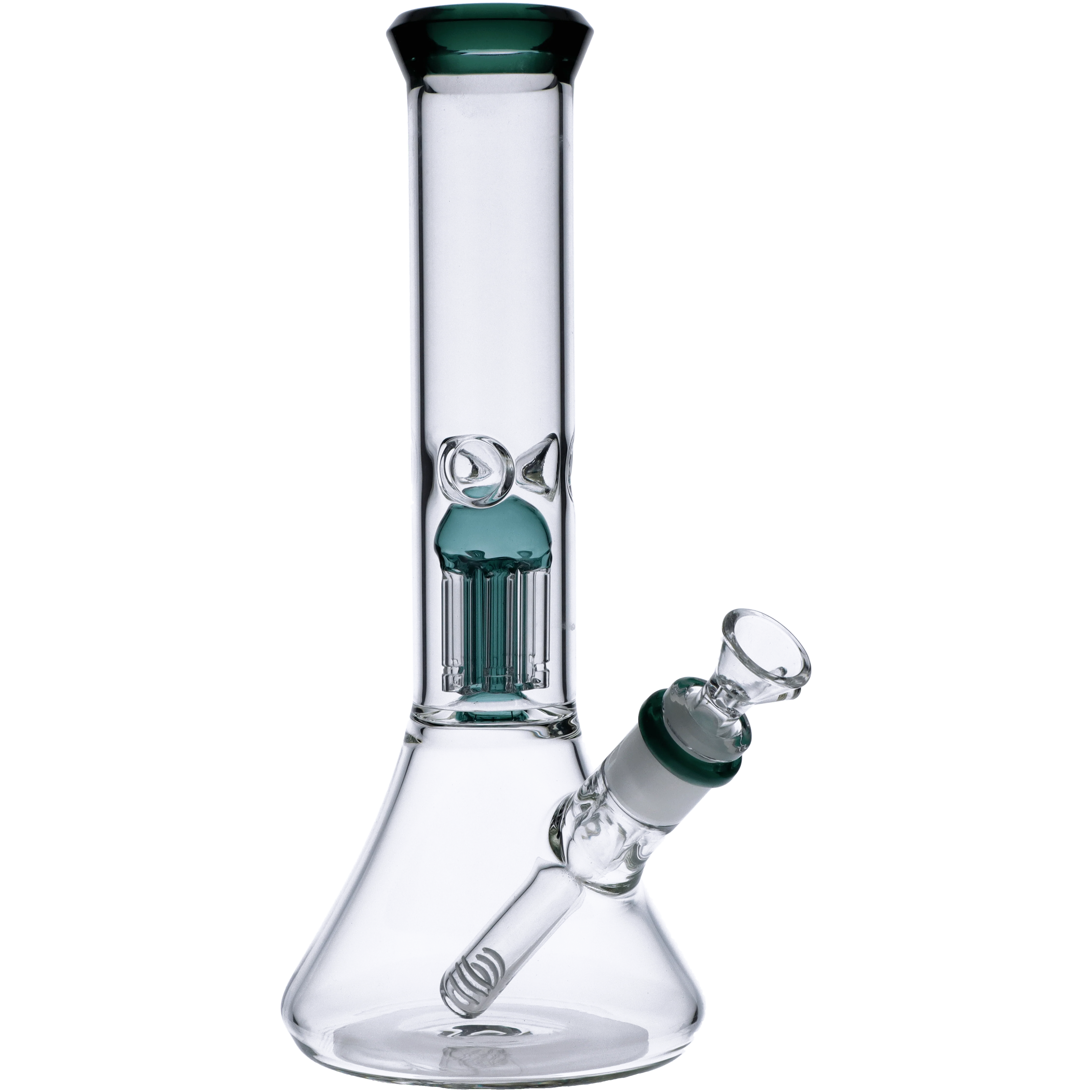 Valiant Beaker Water Pipe w/ Perc - Teal - 11in. - Image 3