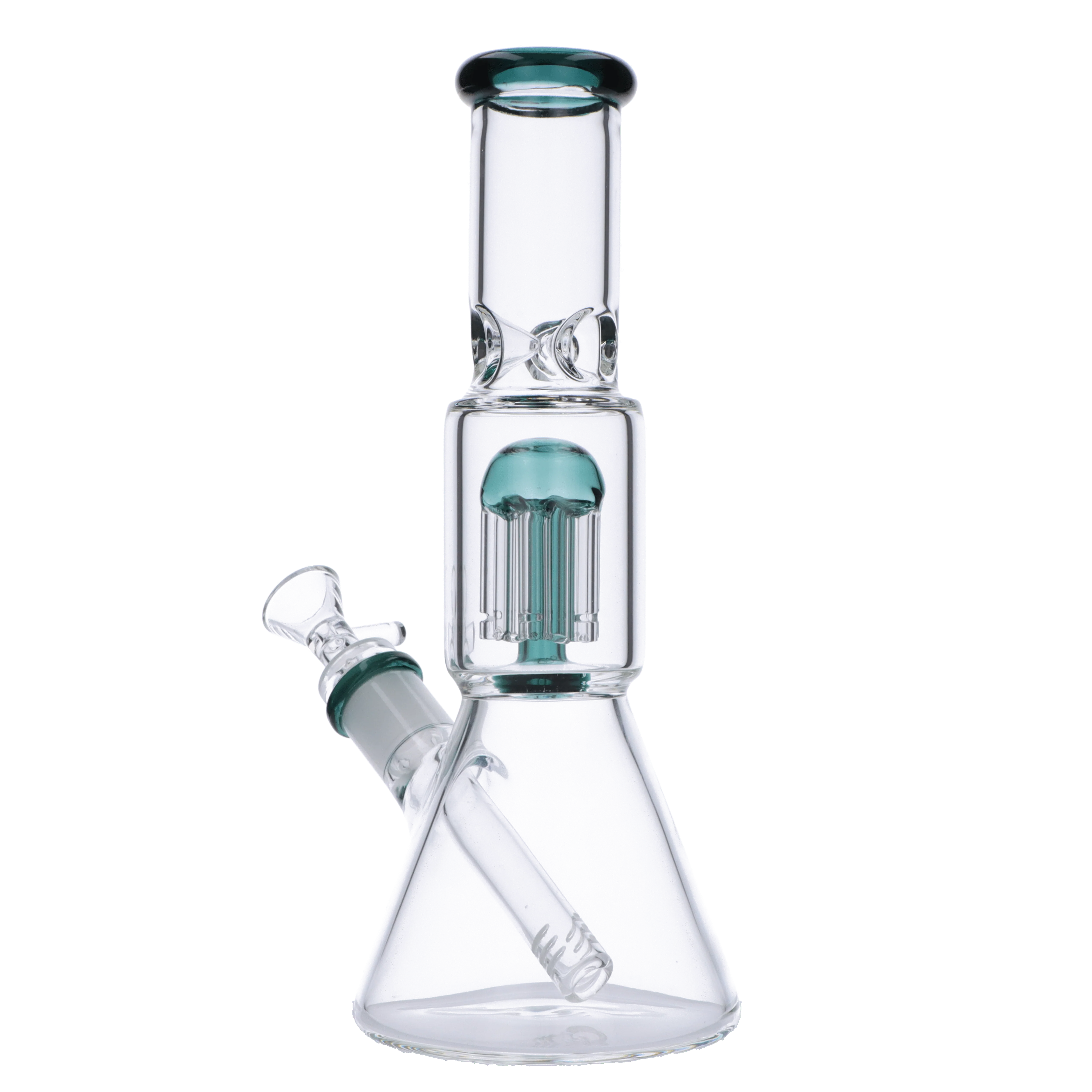 Valiant Beaker Water Pipe w/ Tree Perc - Teal - 10in. - Image 4