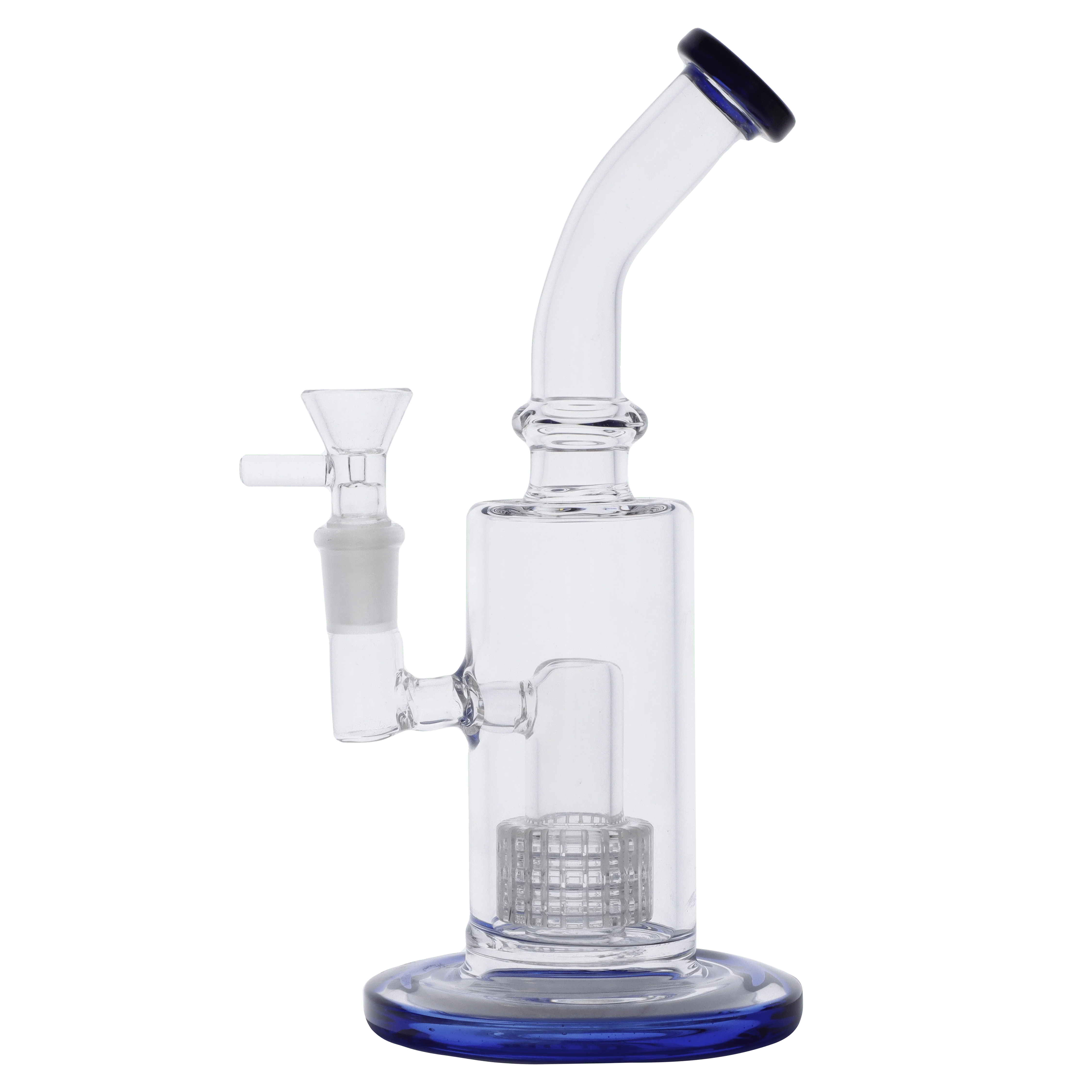 Valiant Bent Neck Water Pipe - Blue - 8in.