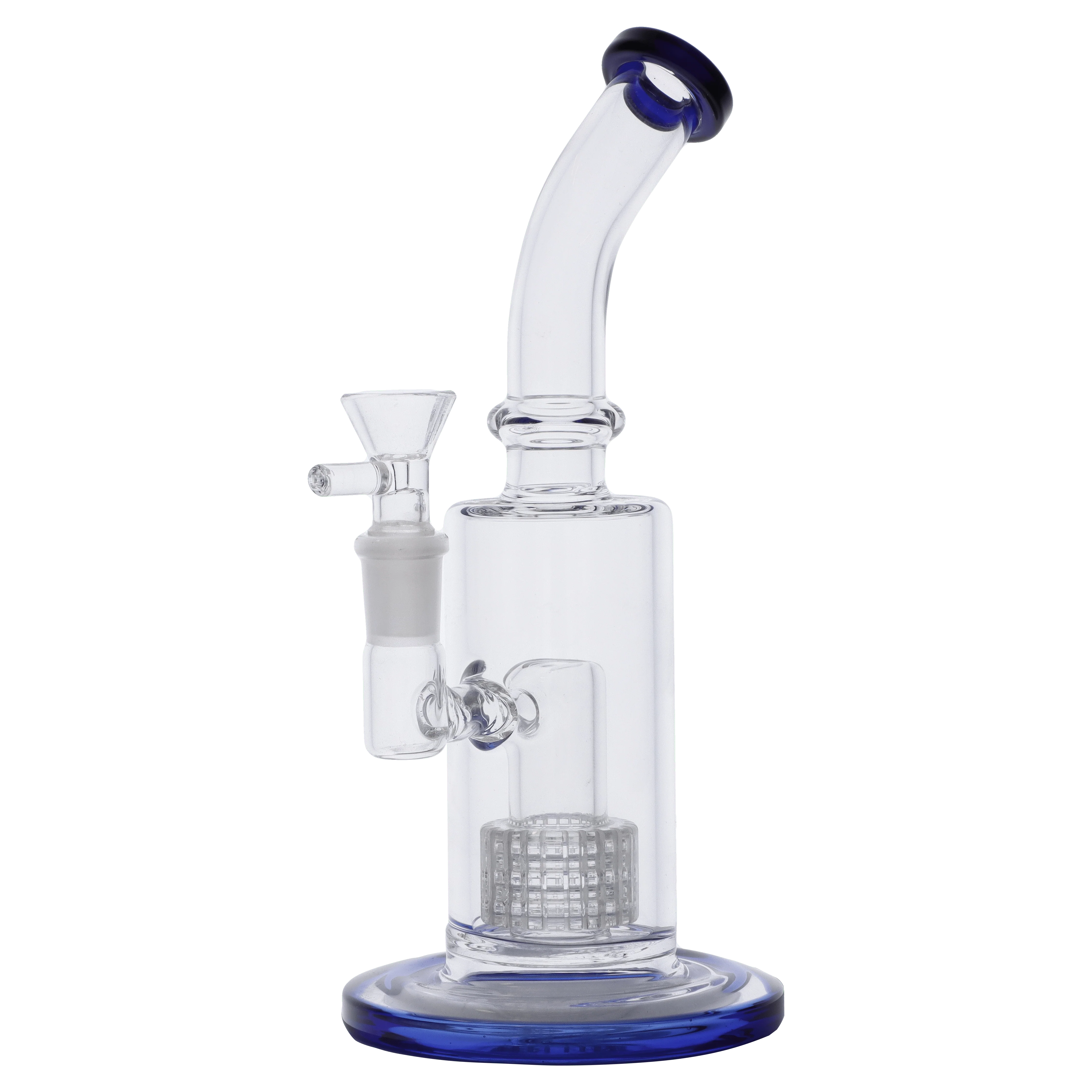 Valiant Bent Neck Water Pipe - Blue - 8in. - Image 2