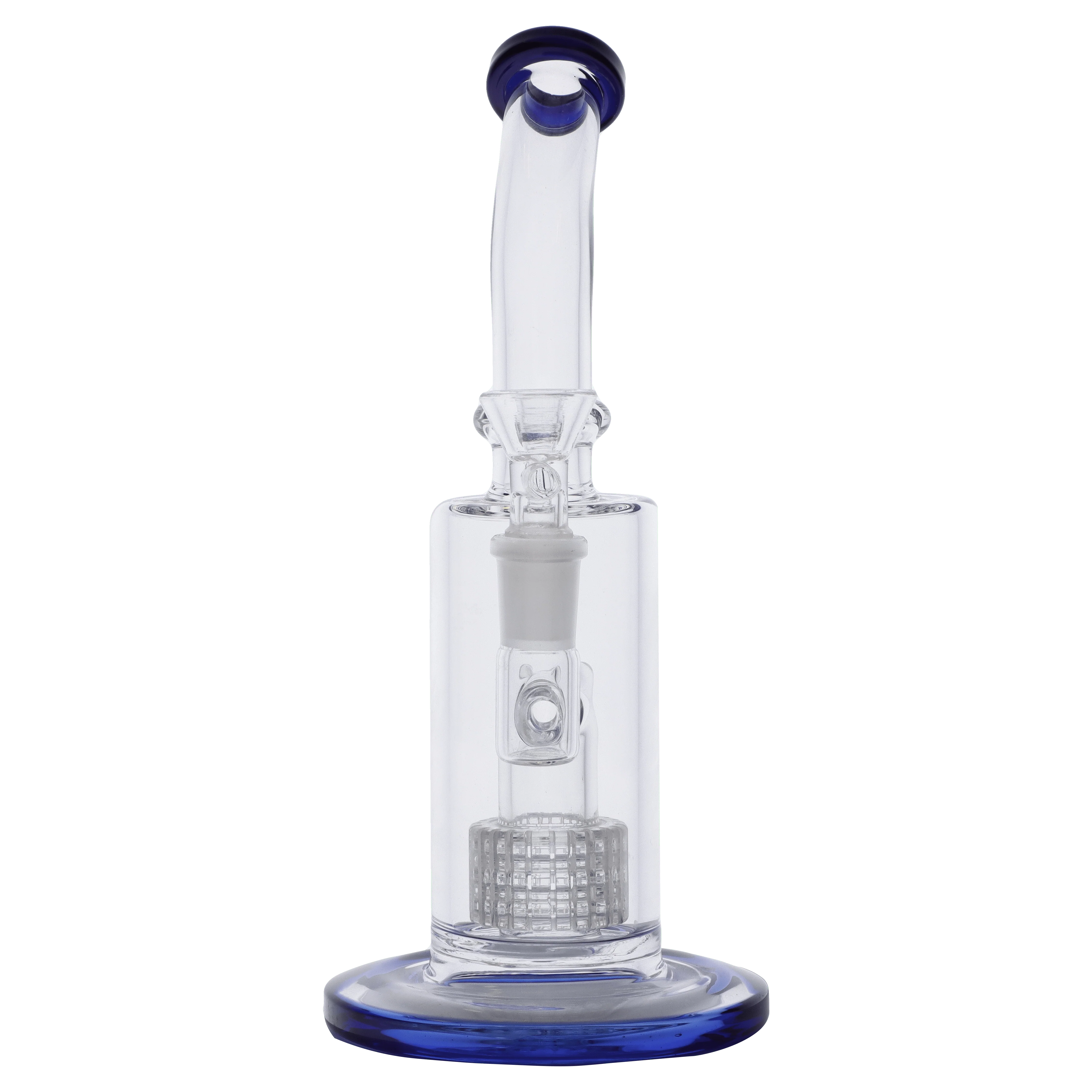 Valiant Bent Neck Water Pipe - Blue - 8in. - Image 3