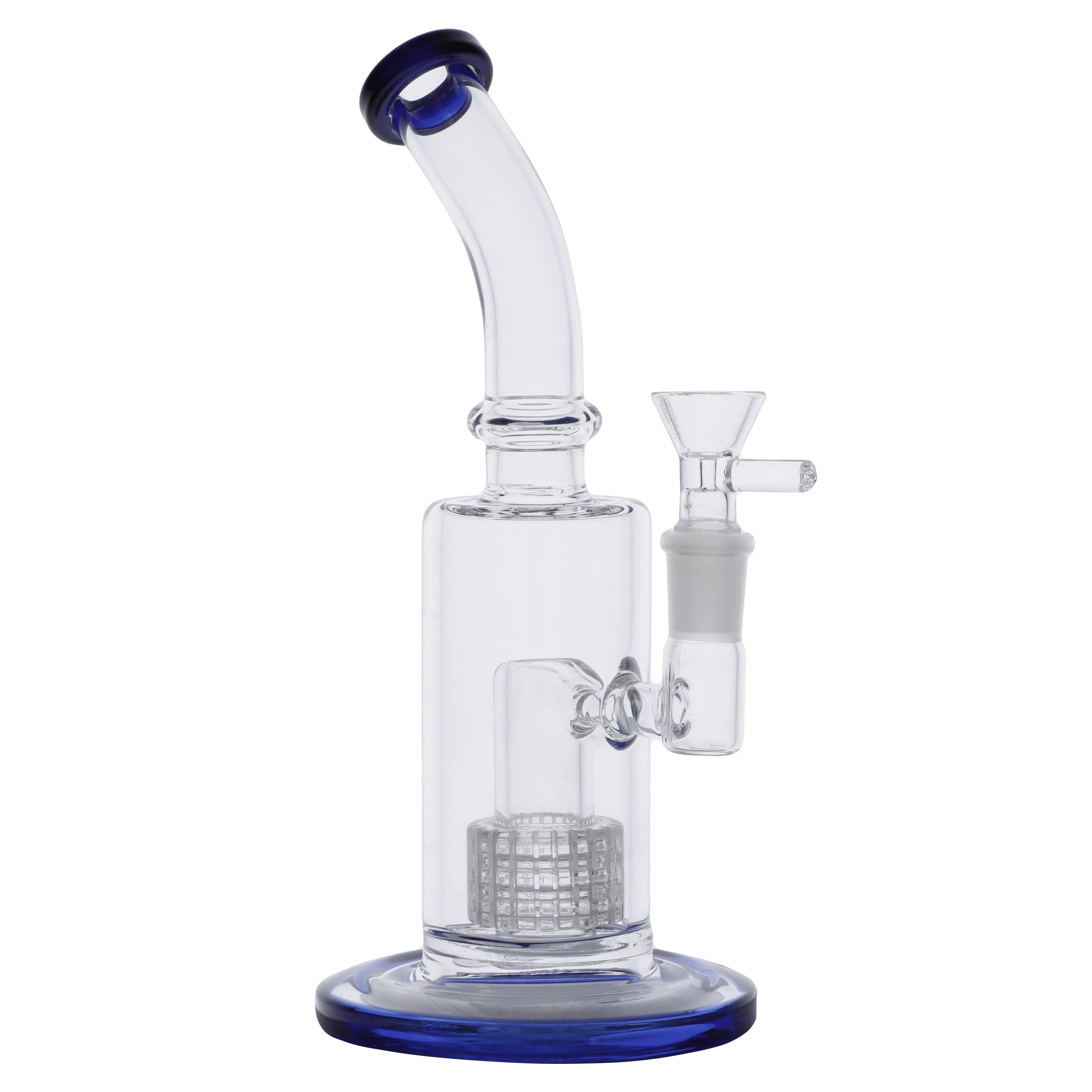 Valiant Bent Neck Water Pipe - Blue - 8in. - Image 4