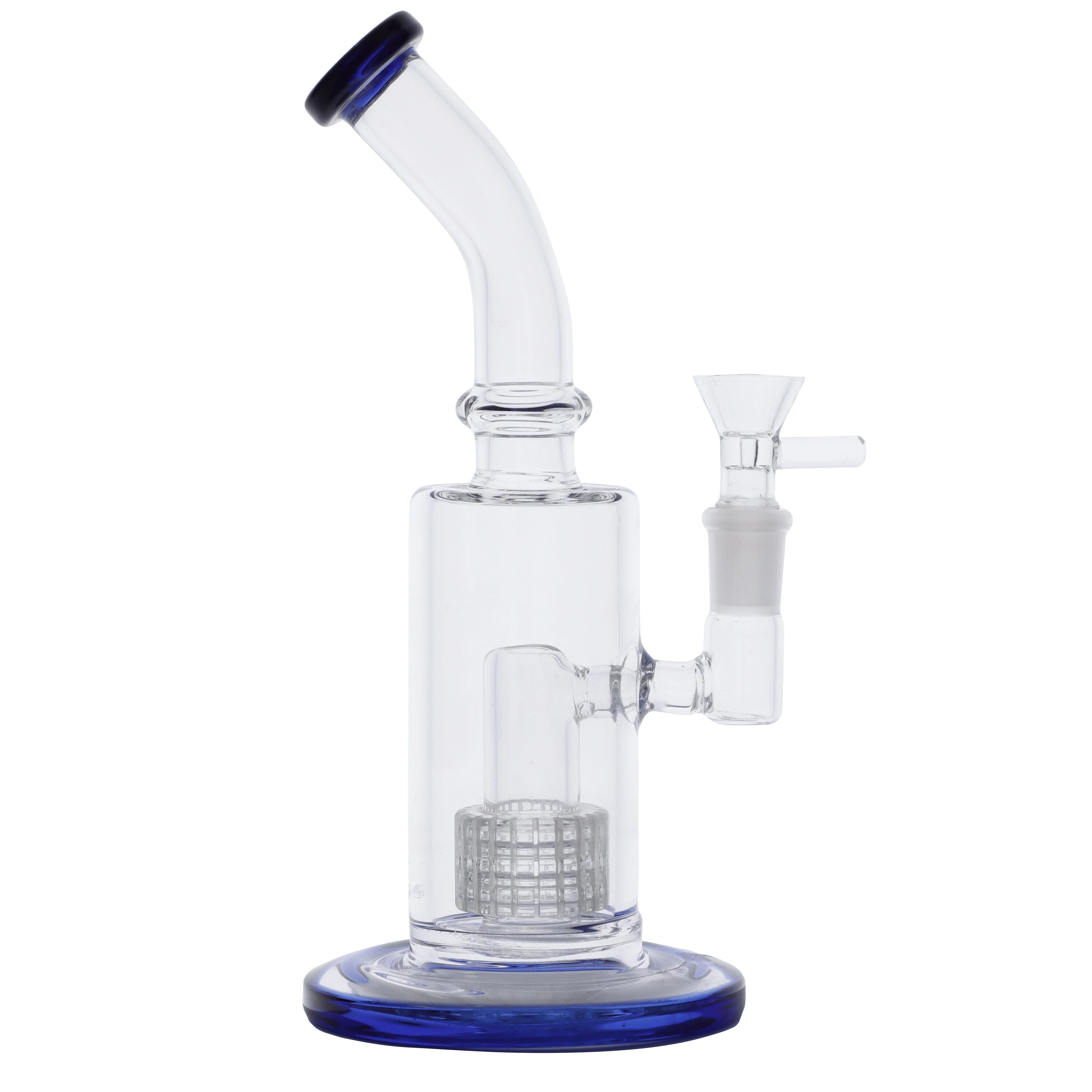 Valiant Bent Neck Water Pipe - Blue - 8in. - Image 5