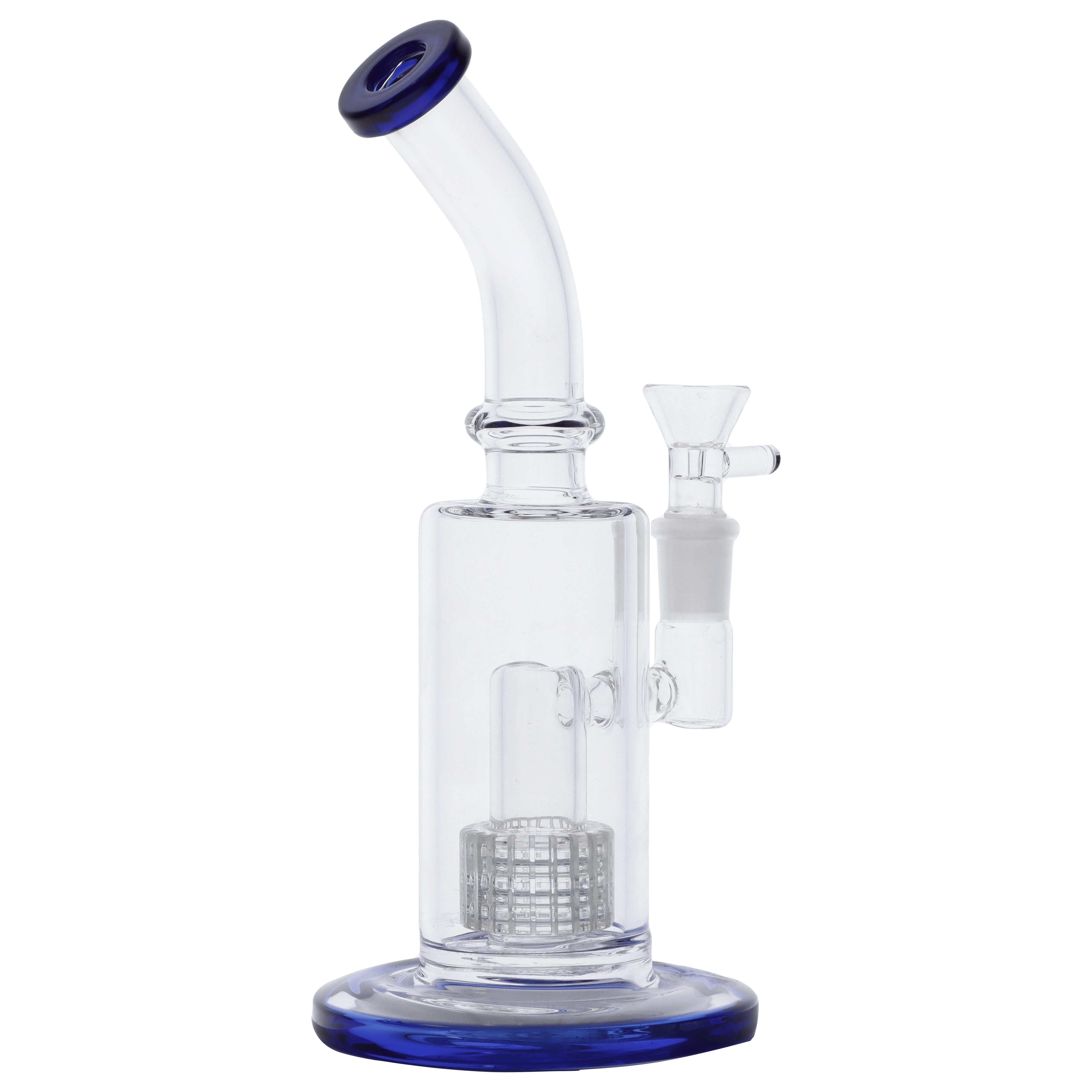 Valiant Bent Neck Water Pipe - Blue - 8in. - Image 6