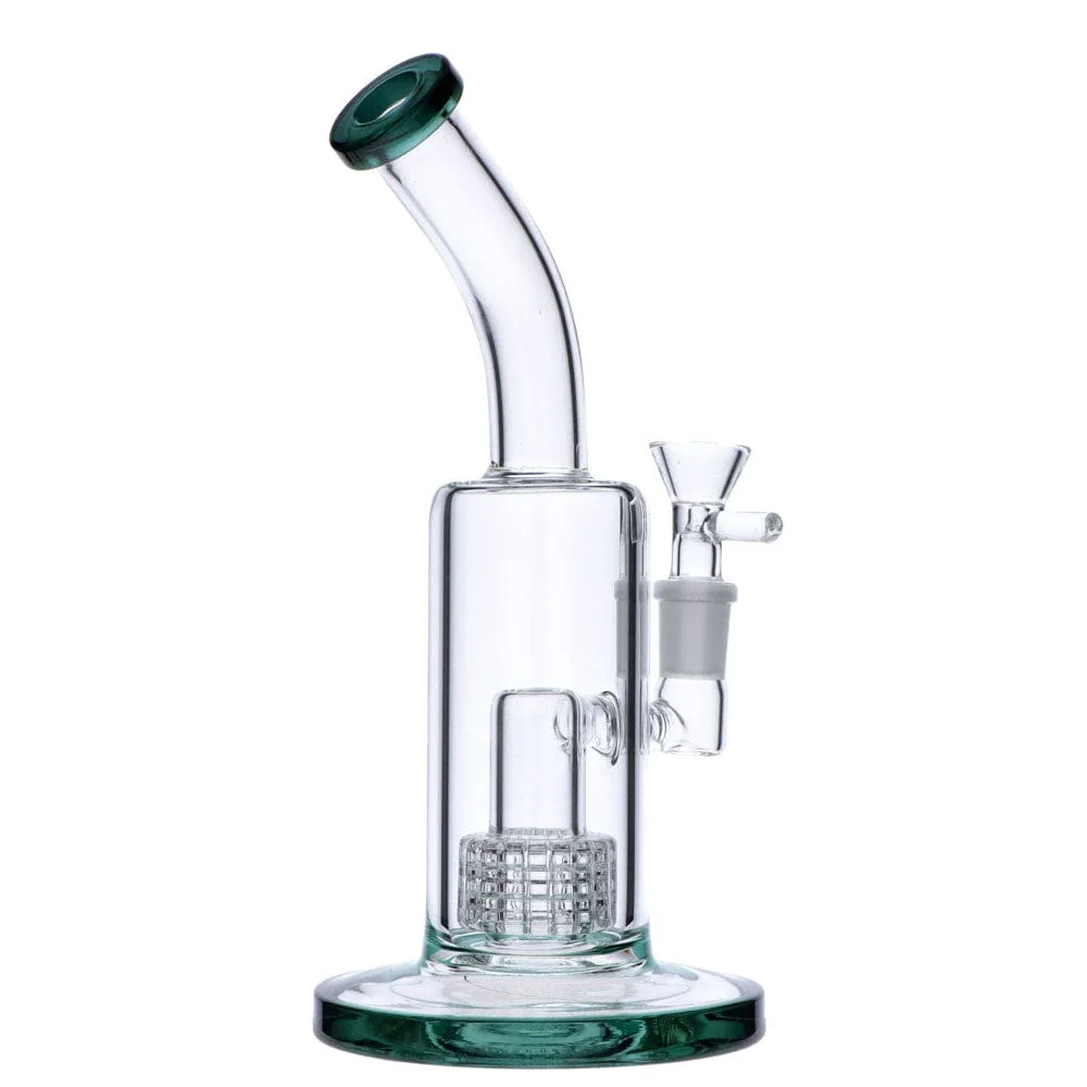 Valiant Bent Neck Water Pipe - Teal - 8in. - Image 5