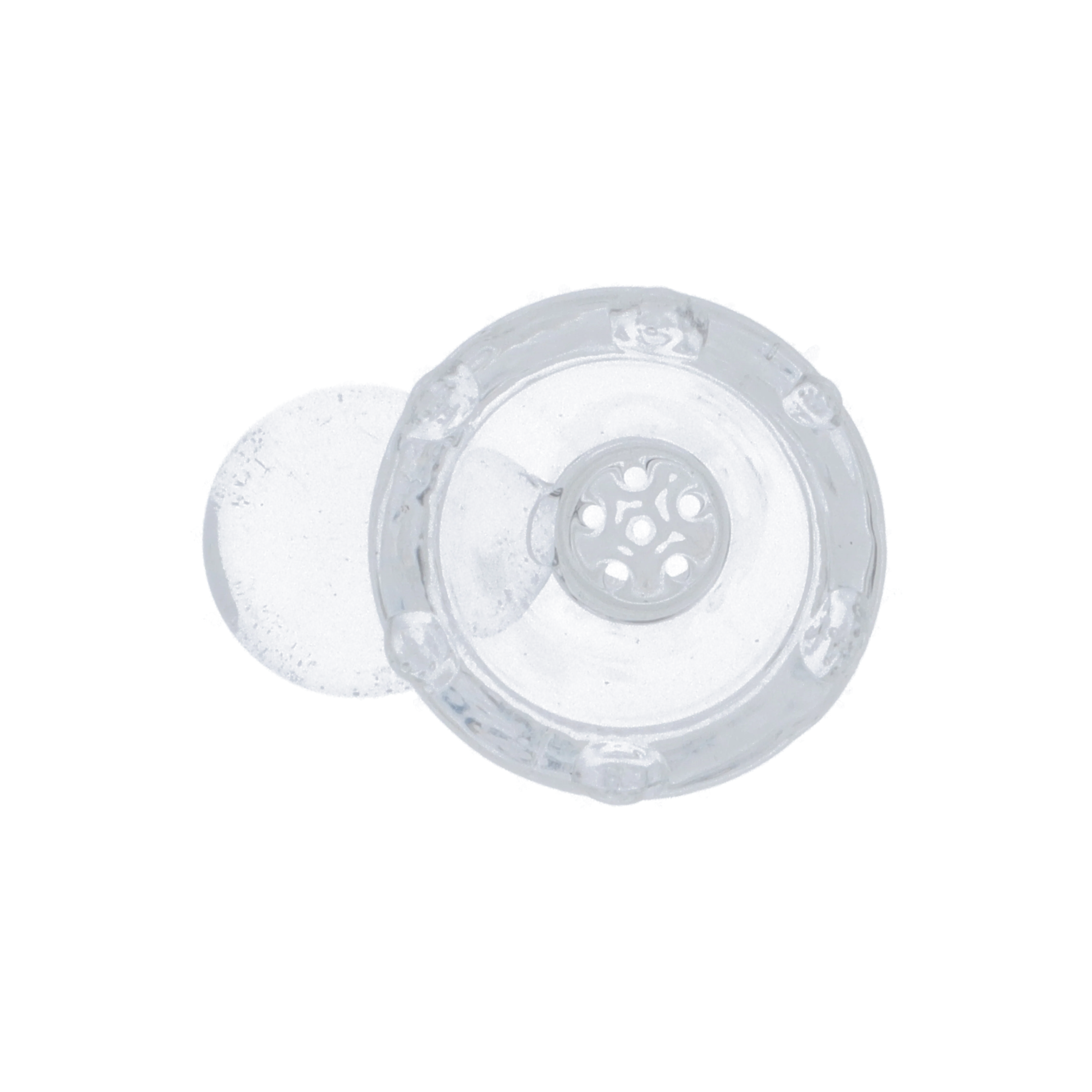 Valiant Glass Bowl w/ Honeycomb Screen & Nubs - Clear - Male 14mm - Image 2