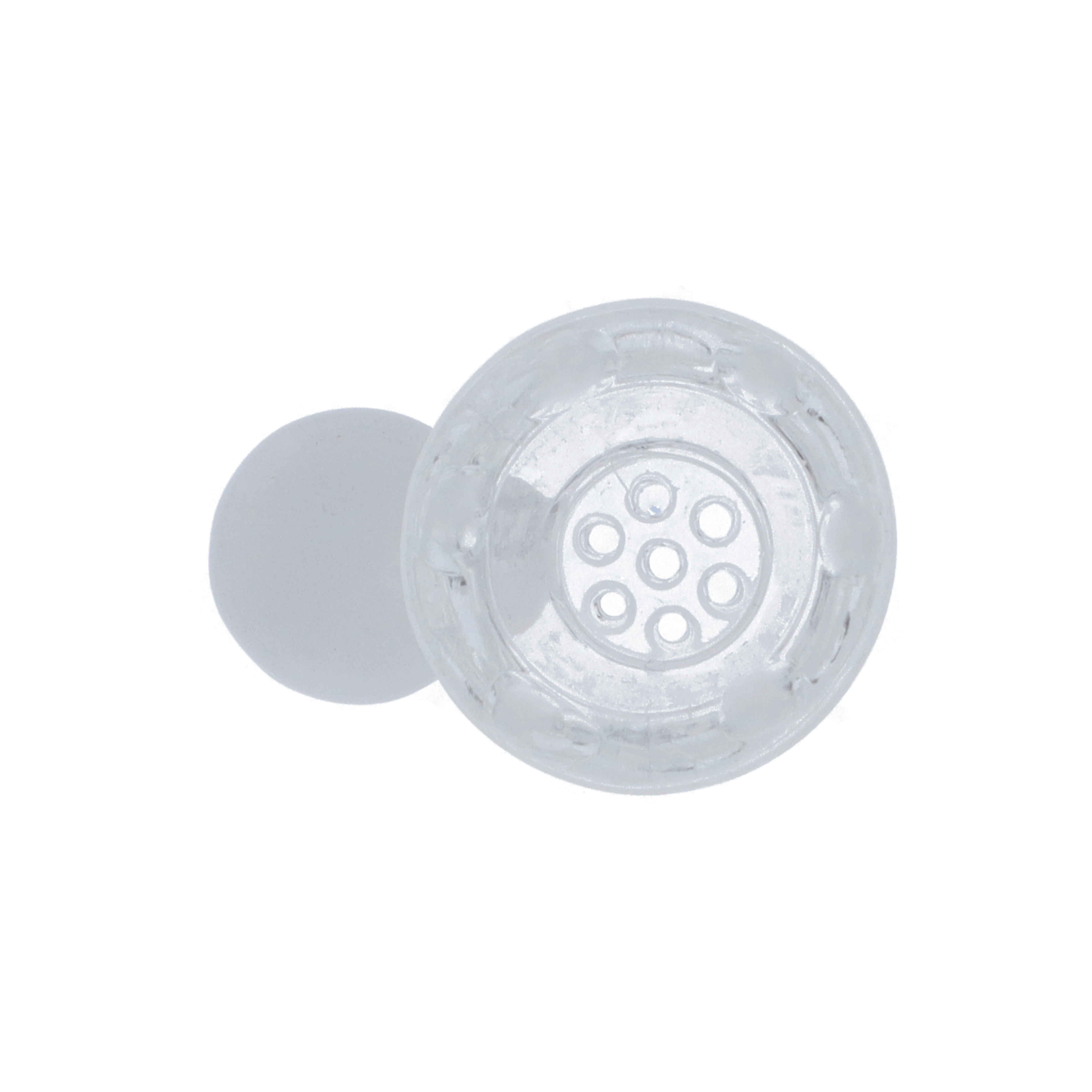 Valiant Glass Bowl w/ Honeycomb Screen & Nubs - White - Male 18mm