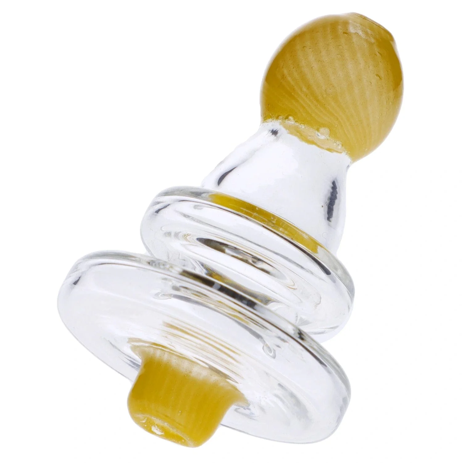 Valiant Glass Carb Cap w/ directional air flow - Clear & Yellow