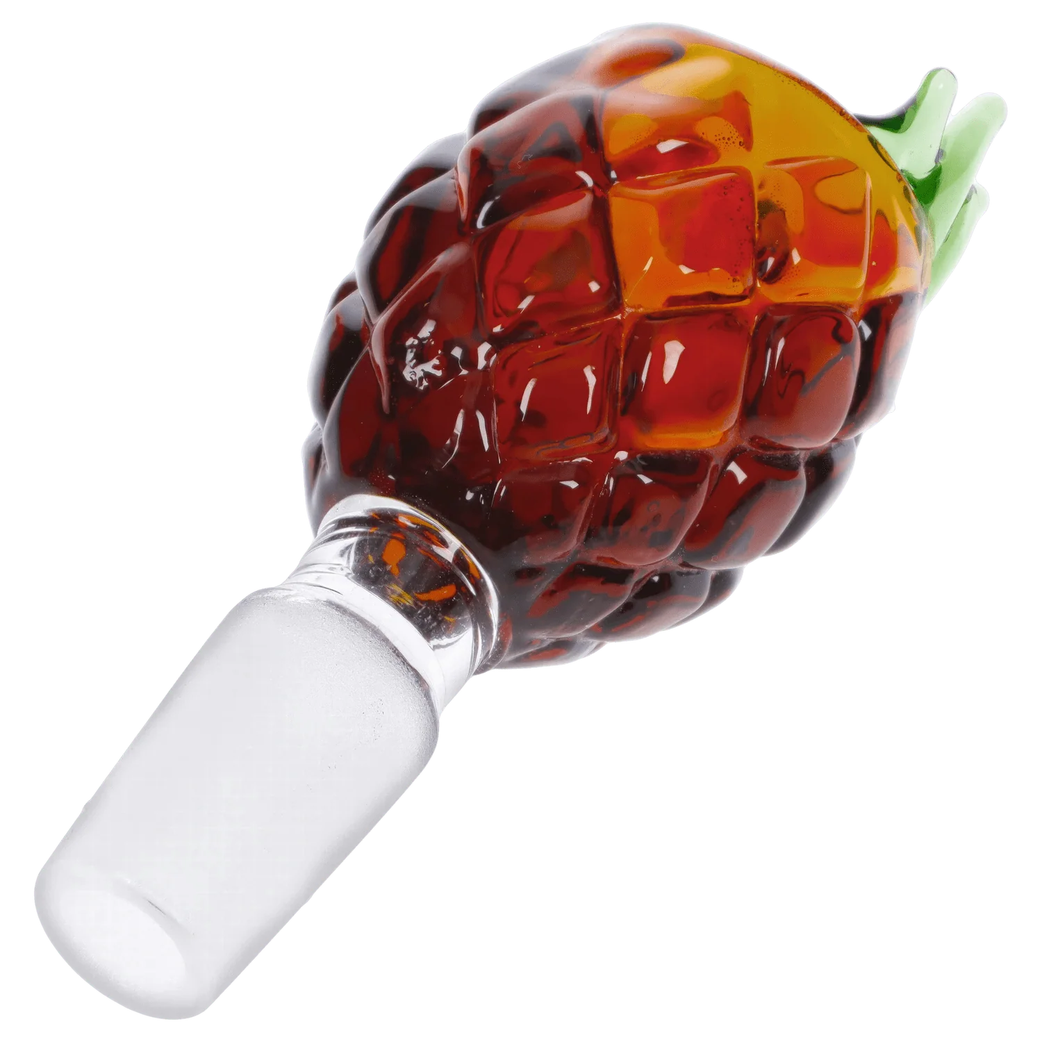 Valiant Pineapple Herb Bowl - Amber - Male 14mm - Image 2