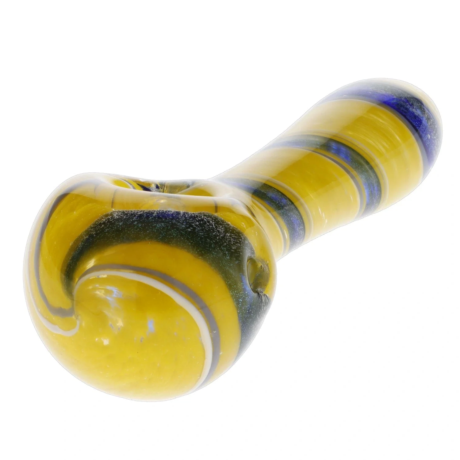 Valiant Ringlet Glass Pipe - Yellow - 4.5in.