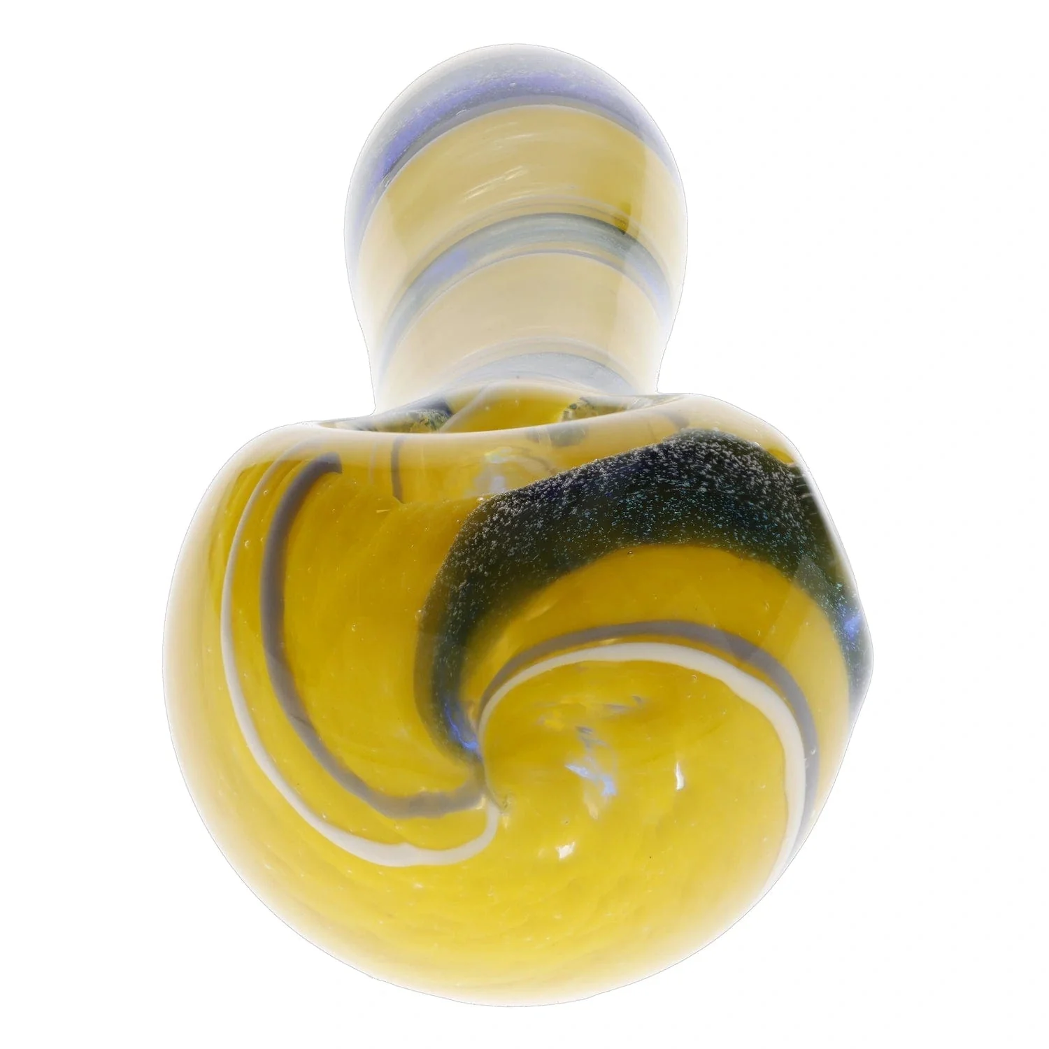 Valiant Ringlet Glass Pipe - Yellow - 4.5in. - Image 2
