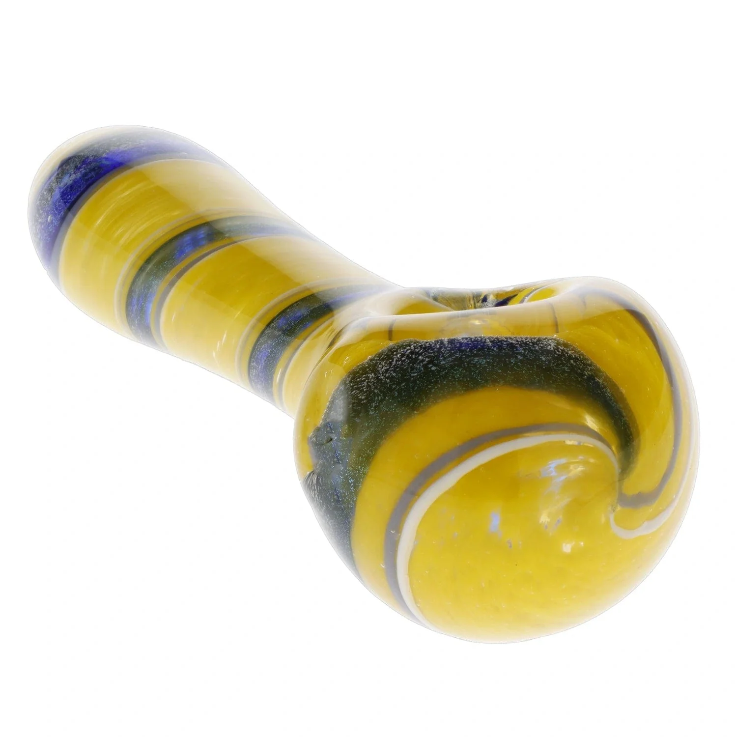 Valiant Ringlet Glass Pipe - Yellow - 4.5in. - Image 3