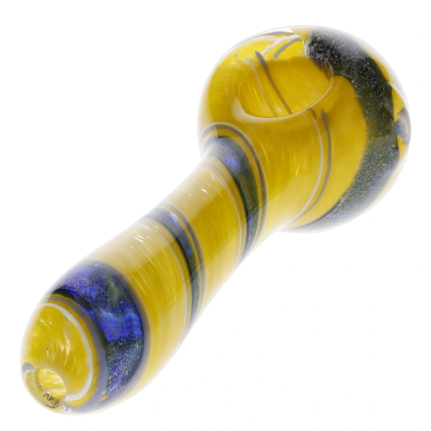 Valiant Ringlet Glass Pipe - Yellow - 4.5in. - Image 4