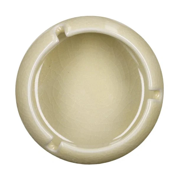 Valiant Round Glass Ashtray - Yellow - 4in