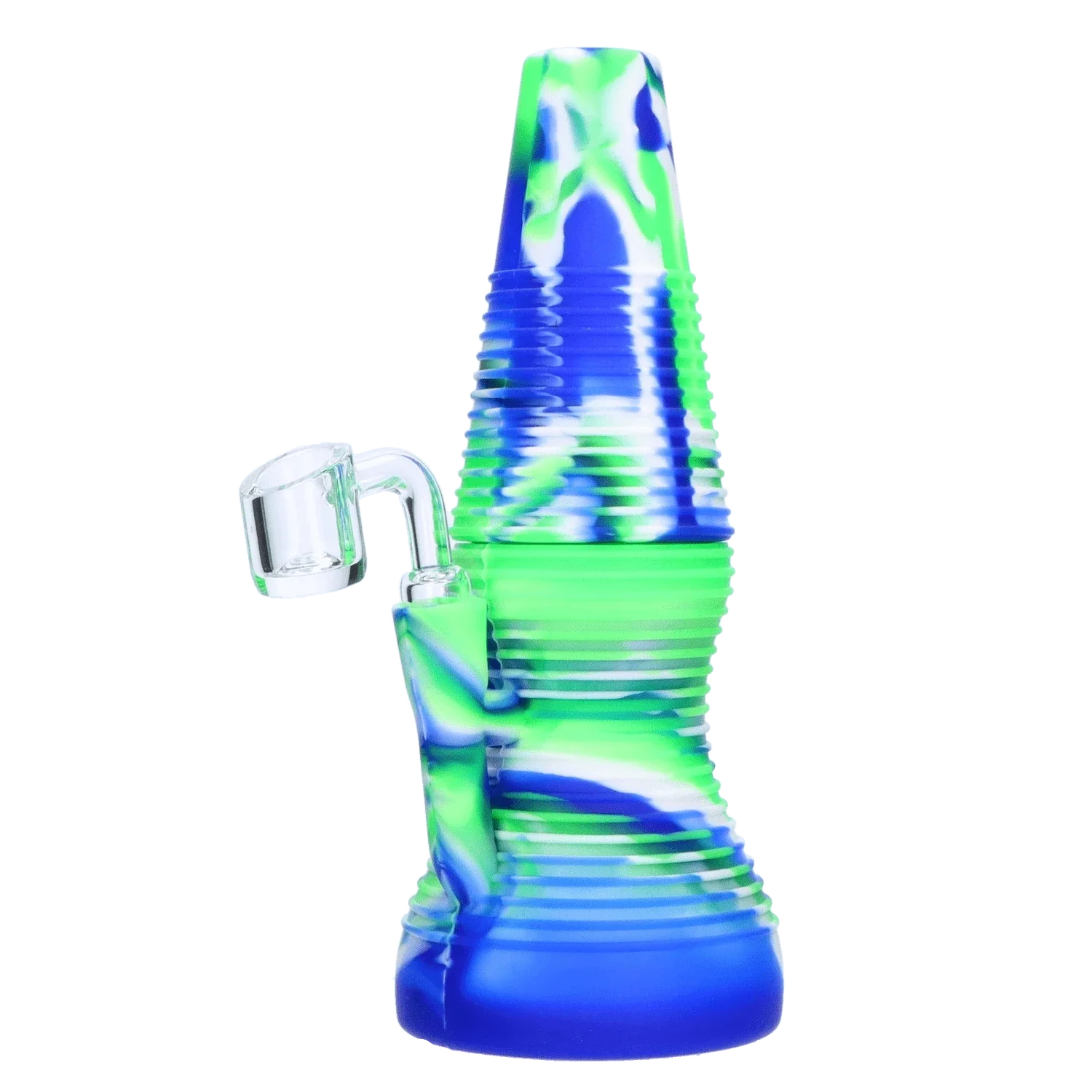 Valiant Silicone Dab Rig - Blue Neon & White - Image 2