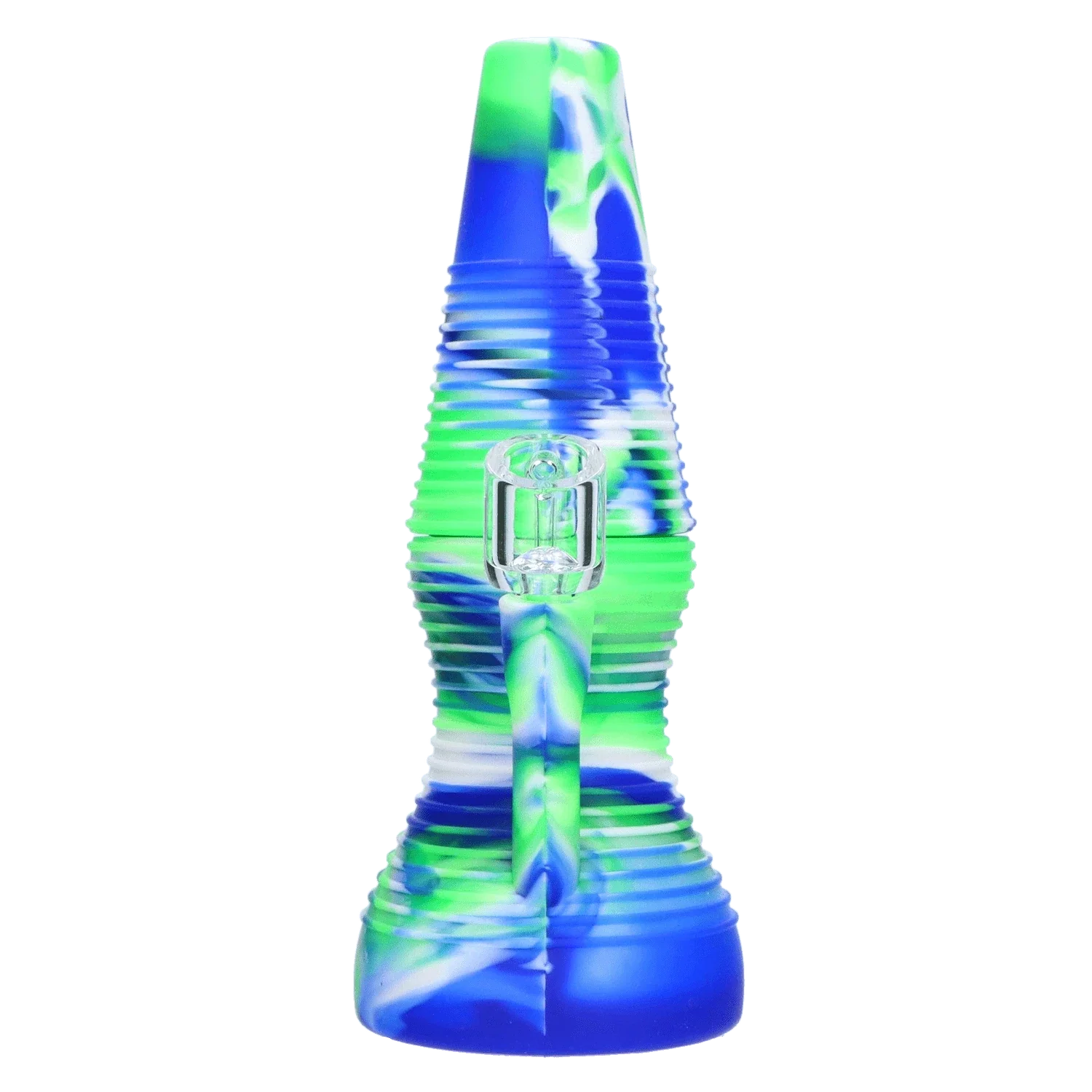 Valiant Silicone Dab Rig - Blue Neon & White - Image 3