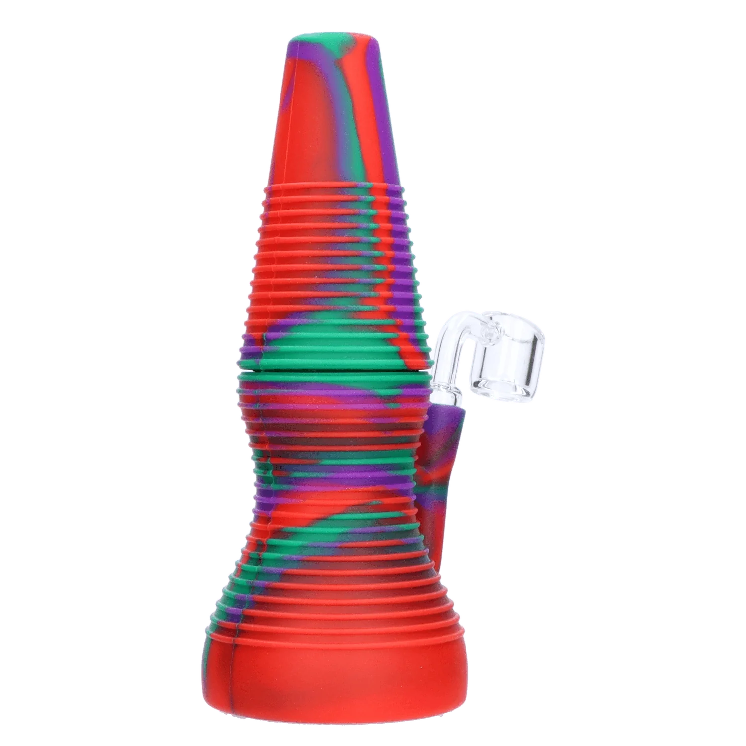 Valiant Silicone Dab Rig - Purple Green & Orange - Image 4