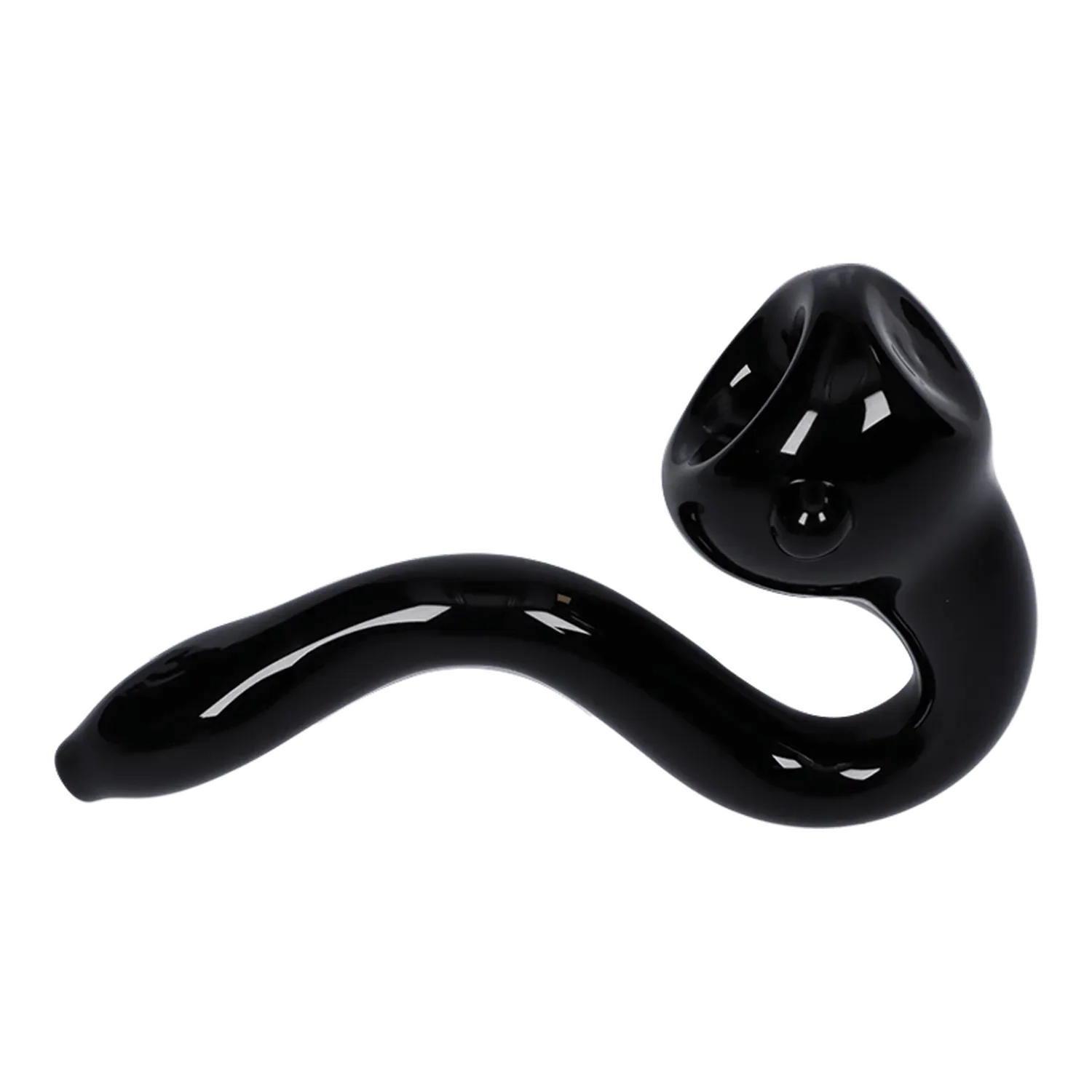 Valiant Small Glass Sherlock Pipe - Black - 4in. - Image 4