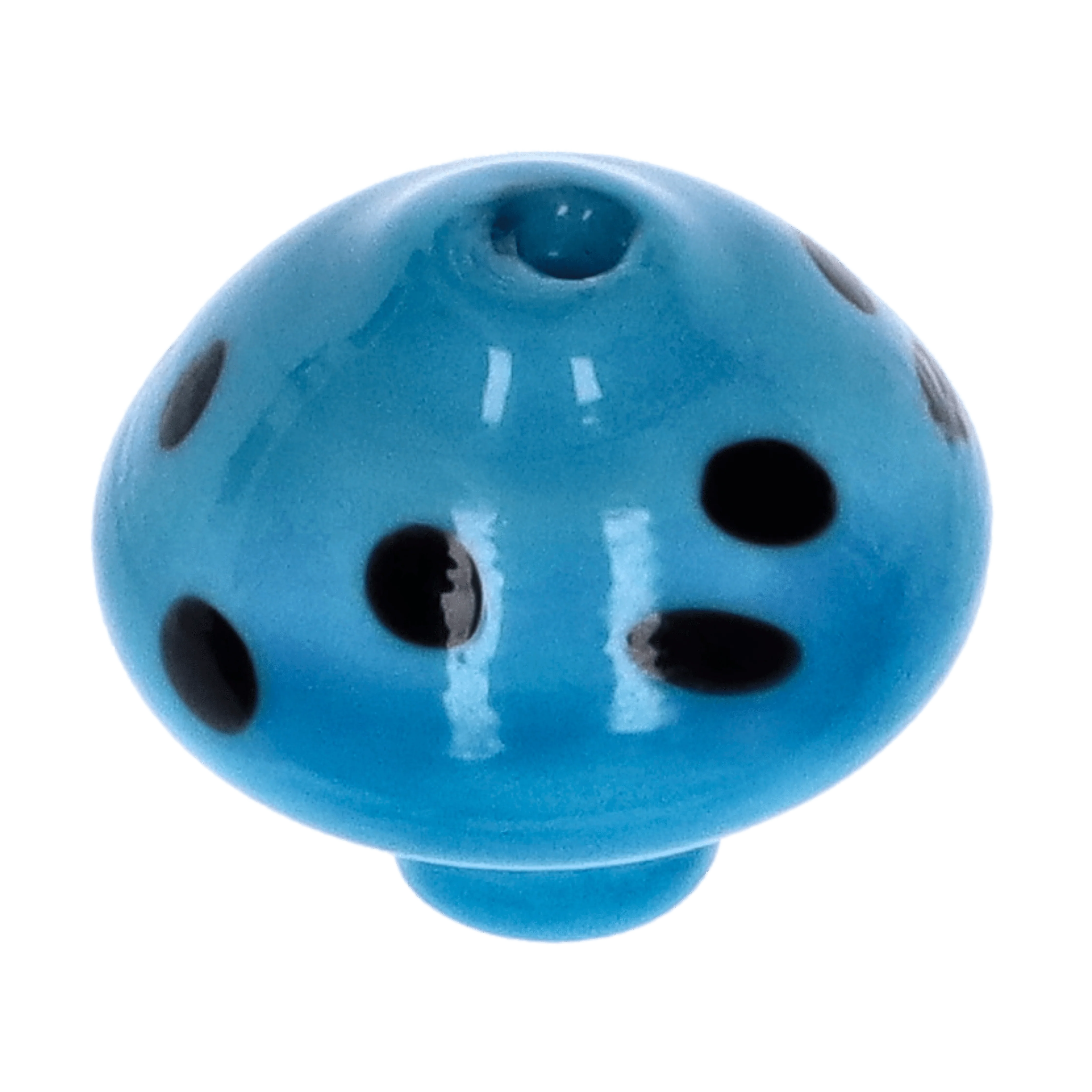 Valiant Spotted Mushroom Glass Carb Cap - Light Blue