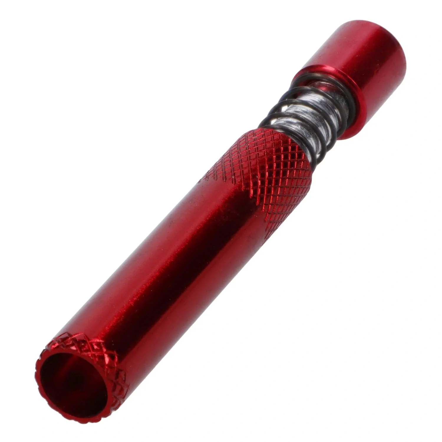 Valiant Spring Loaded Half Weave Tip One Hitter - Red - Image 2