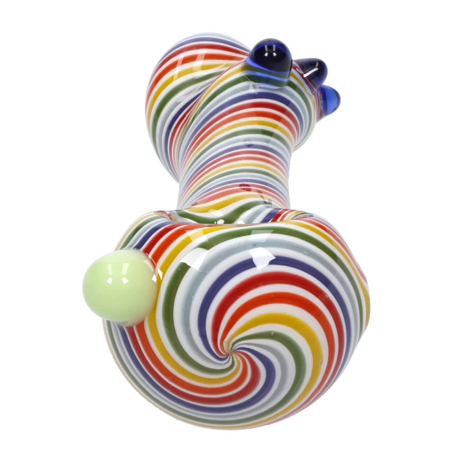 Valiant Swirl Spoon Pipe - Rainbow - 4in. - Image 2