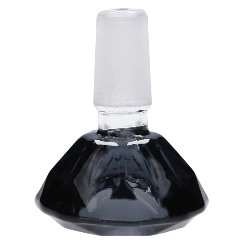 Valiant Wide Diamond Bowl - Transparent Black - Male 14mm - Image 2