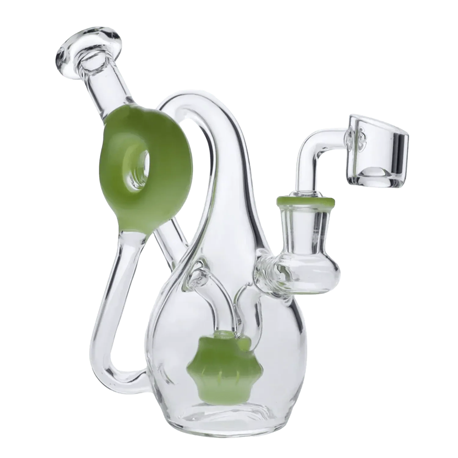 Water Pipe Mini-Milky Green-7 in