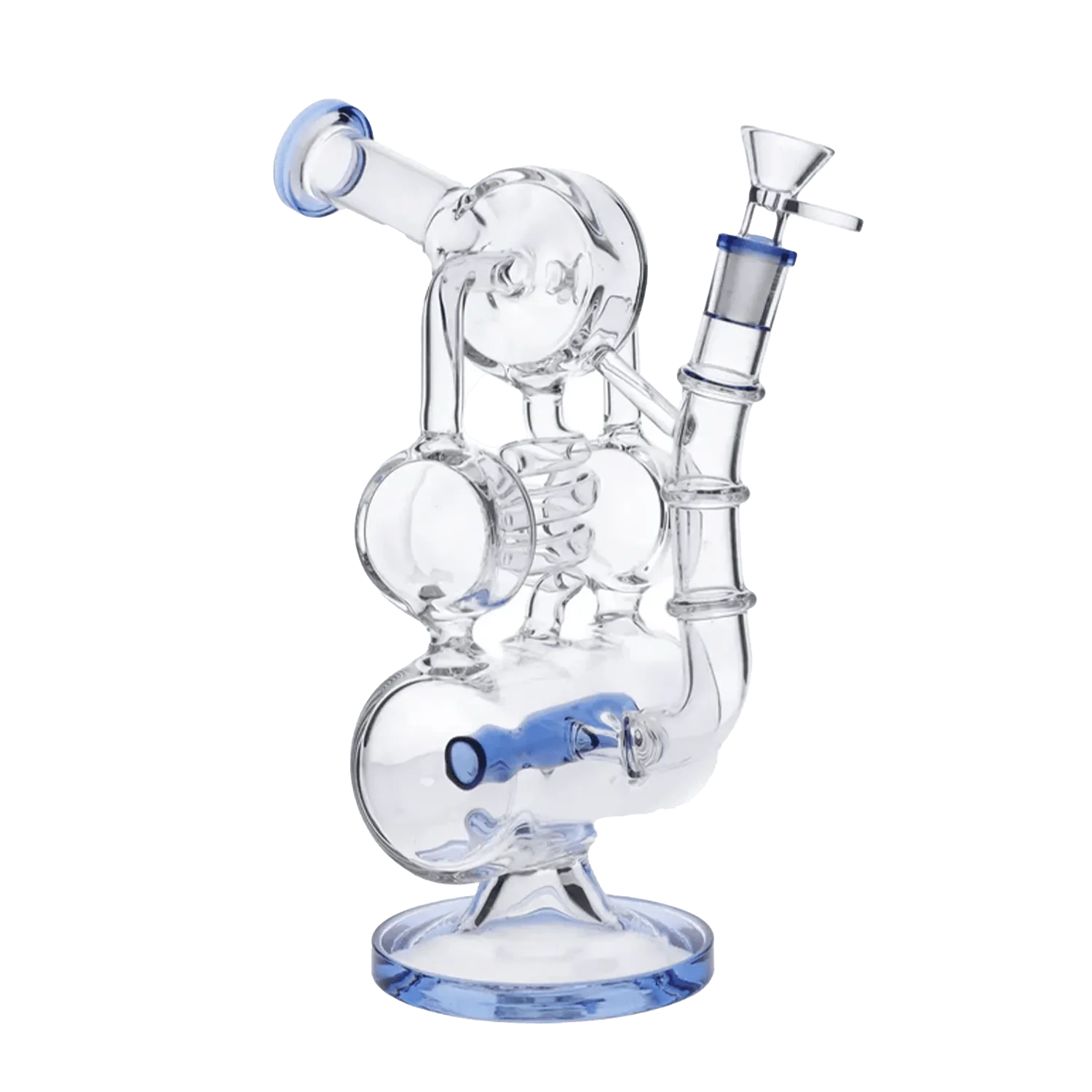 Water Pipe w/Bowl &Quartz-Blue